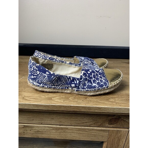 LILLY PULITZER  X Target Espadrilles Flats Size 7.5 Women’s Blue Nautical READ - Picture 6 of 14